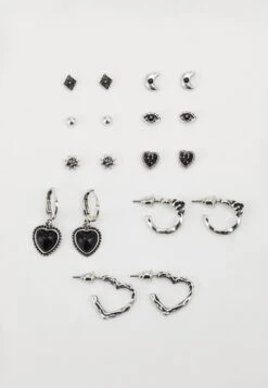Even&Odd 9 PACK - Earrings - Silver-coloured