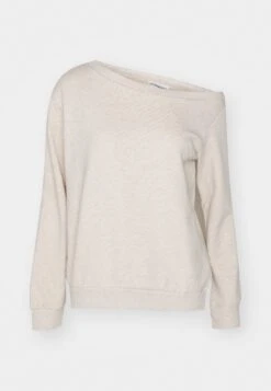 Even&Odd BASIC OFF SHOULDER SWEATSHIRT - Sweatshirt - Mottled Beige -FOREVER 21 fb3e58f78b314647807fa25da5852b3c