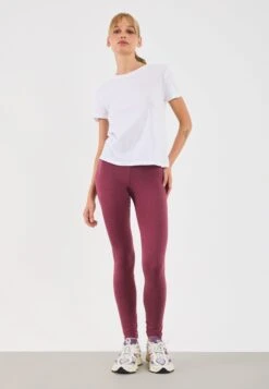 Even&Odd 3 PACK - Leggings - Trousers - Bordeaux/dark Grey/black