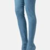 Even&Odd Over-The-Knee Boots - Blue -FOREVER 21 ff878d31fa9143479a13cfe214a22440